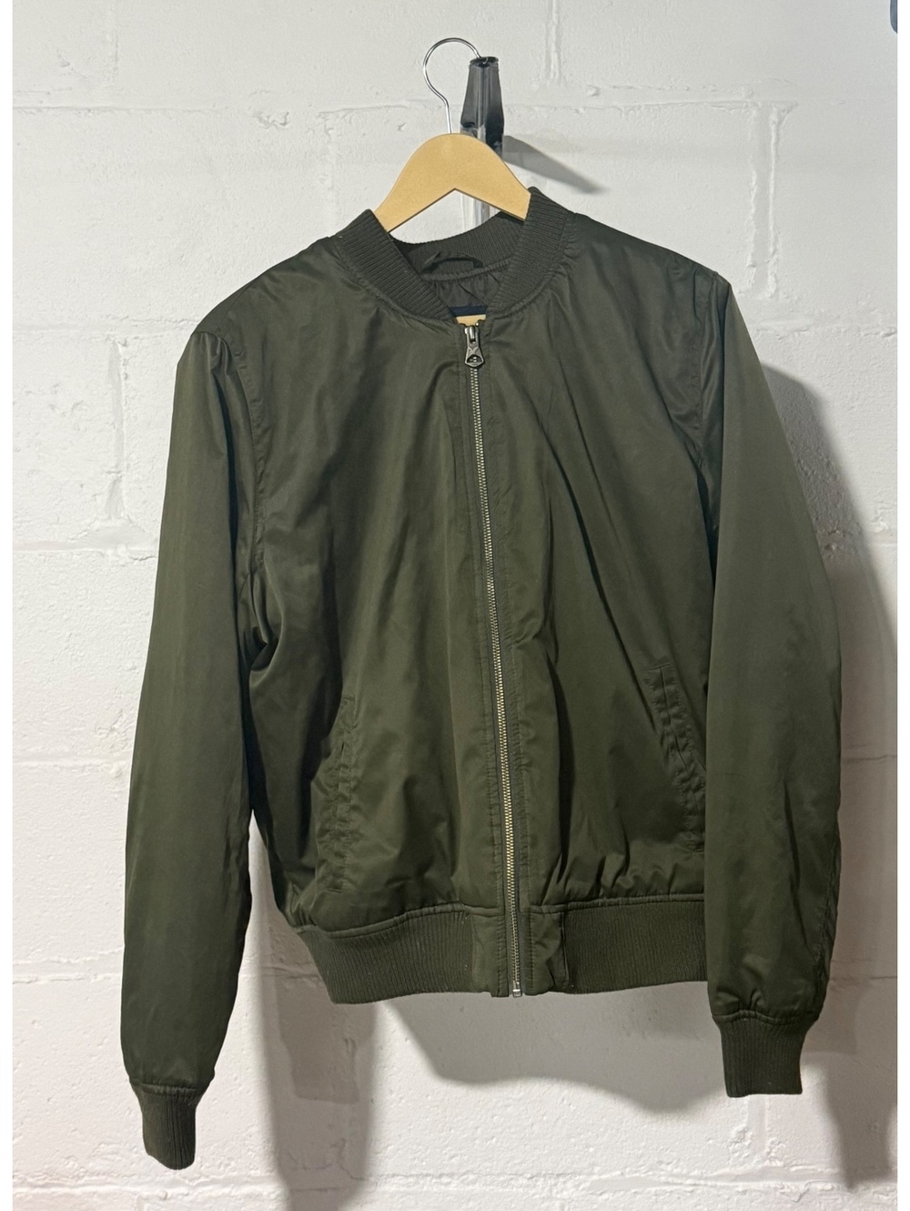 American Eagle Outfitters olive green bomber military style jacket size large